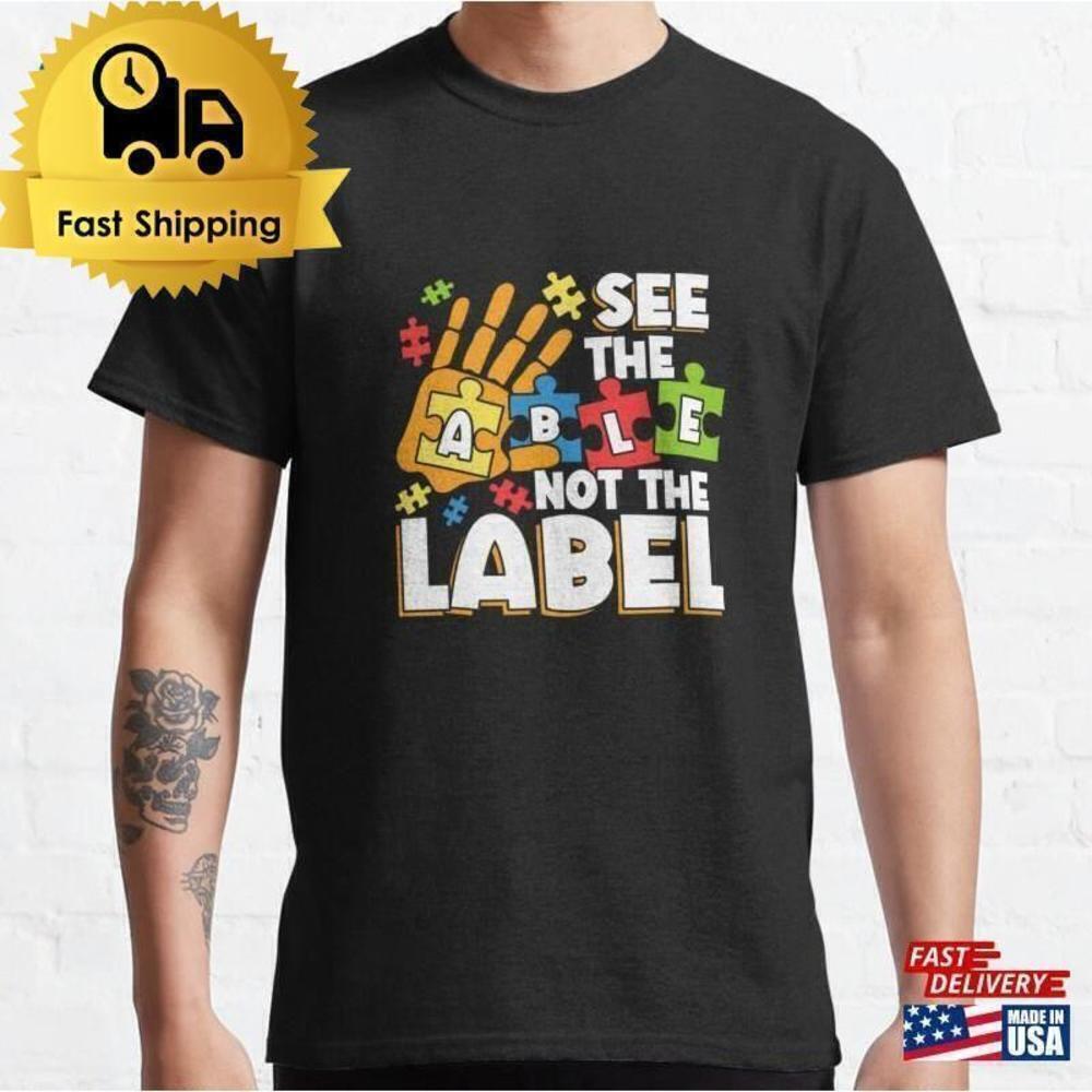 See Able Not Label Autism Mom Support Unisex T-Shirt